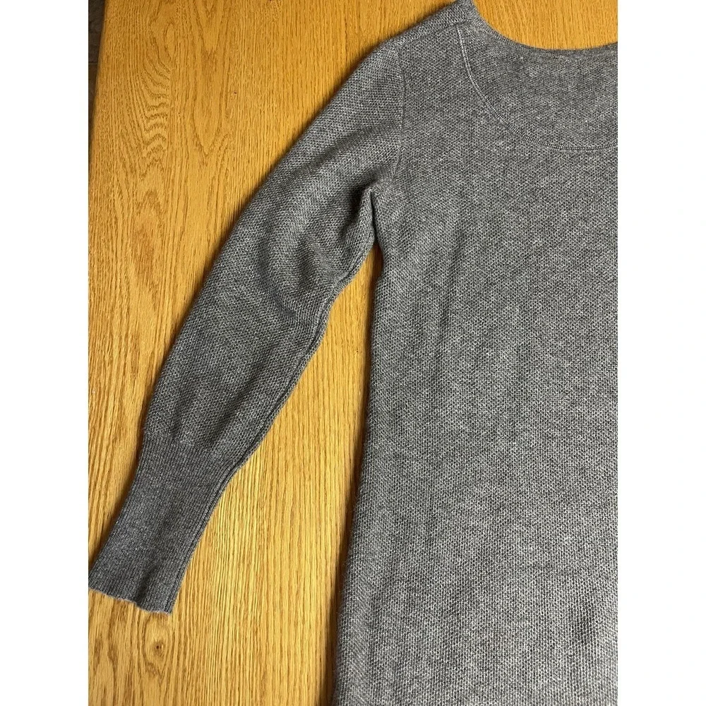 Cynthia Rowley NY 2-PLY 100% Cashmere Luxurious Lounge Gray Tunic Sweater Medium